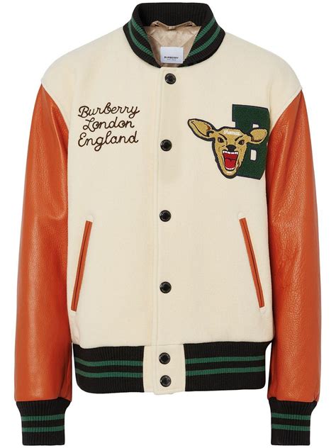 burberry varsity jacket custom|burberry military bomber jacket.